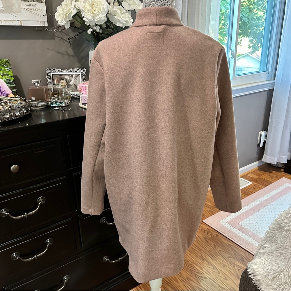 Old Navy Women's Wool Blend Pea Coat in Light Pale Pink Size L (EUC) - Picture 8 of 14